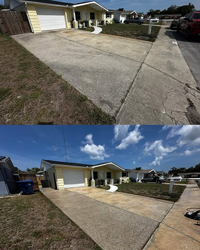 before after driveway